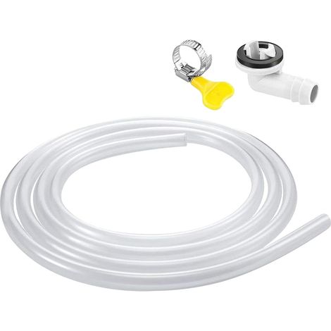 Tubo di scarico per condizionatore portatile, kit di scarico per condizionatore da finestra - Accessori con morsetto e connettore per tubo per uso interno/esterno (1/5)