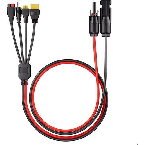 Solarstecker 4 in 1 - AFERIY - Solarstecker 4 in 1 - 1 m - XT60/XT90/Anderson/DC5521 - Kompatibel 10–2000 W