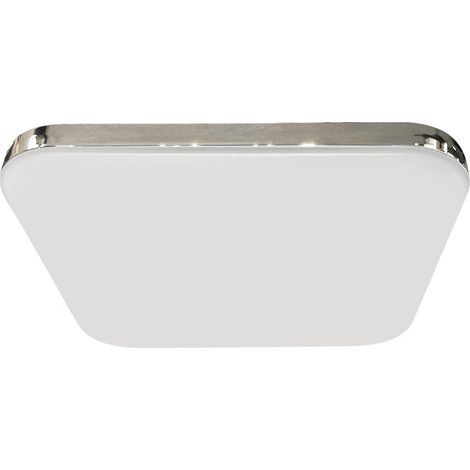 Plafonnier LED carré chromé moderne 50x50 cm 36W NEMO Milagro (1/5)