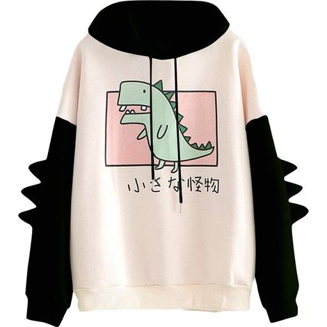 Sweat-shirt à manches longues pour femme avec motif dinosaure, imprimé dinosaure, style décontracté, idéal pour les adolescentes et les jeunes filles. (1/5)