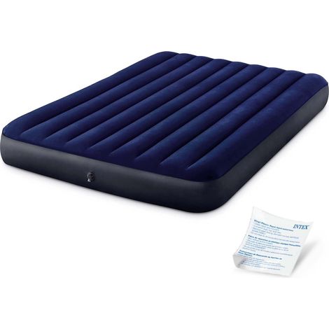 Intex DuraBeam Classic Downy Colchón Inflable Azul 152x203 cm