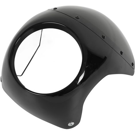 Carénage de phare de moto 7 pouces, surface lisse, résistant au vieillissement, compatible avec les phares ronds de moto, noir brillant (1/5)