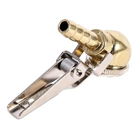 Tyre Valve 8 x 22 mm Brass Inflating Tip Air Pump Clip Tools for Tyre Valves (1/5)