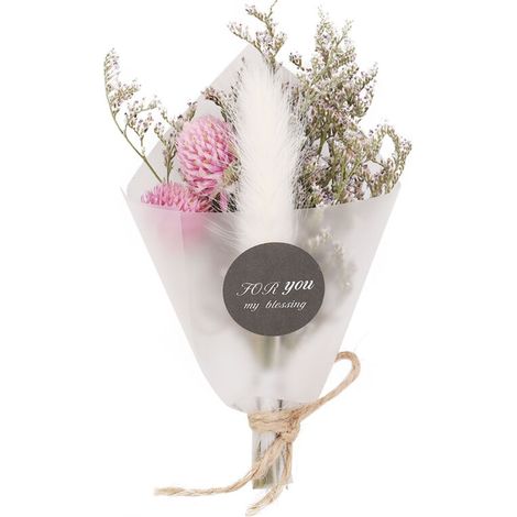 Petit bouquet de fleurs séchées naturelles décoration de mariage fleur séchée cadeau de vacances (lapin blanc) (1/5)