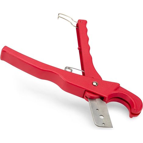 Coupe-tuyau en plastique de 6 à 32 mm, convient pour PVC PEX PPR PB MDPE, coupe-tubes pour plomberie, outil de coupe de tuyaux en plastique multi-tailles, corps en métal, lame en acier (1/5)