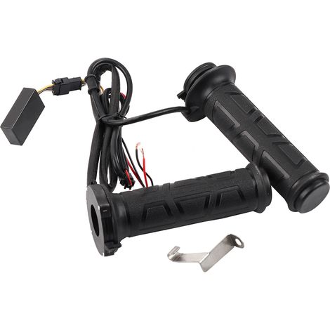 Manopole per moto, manopole antiscivolo in plastica nera in due pezzi per manubrio di moto e ATV a 12V (1/5)