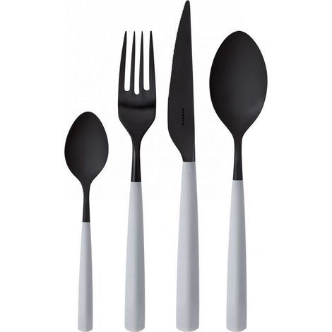 ATHENA Black Diamond, Posate Set 24 pz, Scatola Window, Casa