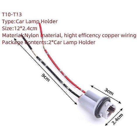 Accessoires d'extension de connecteurs en caoutchouc souple pour voitures, camions et bateaux (1/2/10 pièces) - Douille pour ampoule W5W T10 (1/5)