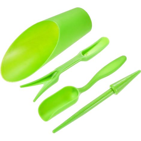 Ensemble d'outils de Transplantation de semis 4 pièces – Mini Pelle de Jardin, dissolvant de semis, perforatrice, Seau pour légumes, Fleurs, Plantes Grasses – pour Les Jardins, BALC (1/5)