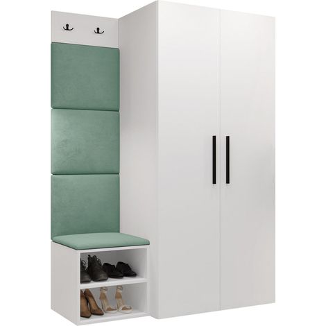 Conjunto para recibidor Nitos IV, Manila 11, 191x122x50cm, Aglomerado laminado, Tapiz, Colocada, Montada en la pared
