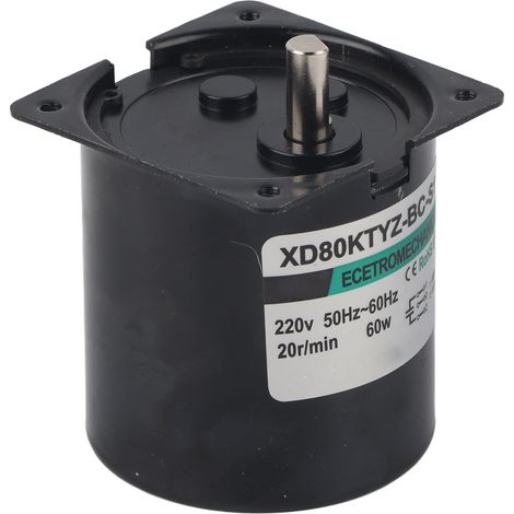 Wechselstrom-Synchronmotor mit Exzenterwelle, Permanentmagnet, niedrige Drehzahl, hohes Drehmoment, 60 W, XD80KTYZ, 20 U/min, 220 V AC (1/5)