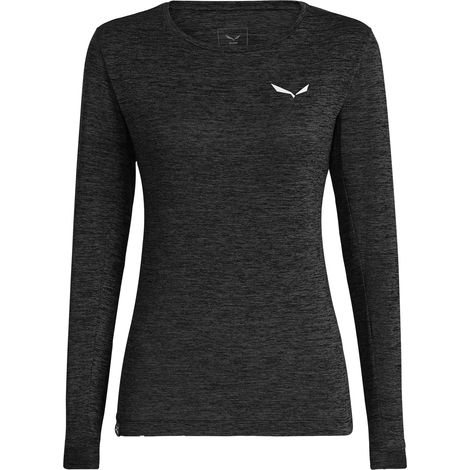 Camiseta de manga larga para mujer Salewa puez melange DRY negra 00-00000274540911 r XL (1/4)