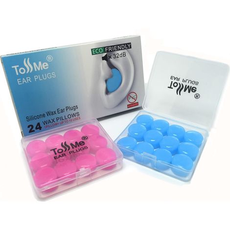 Lot de 12 paires de bouchons d'oreilles en silicone - Protection contre le bruit - Pour la natation - Pour enfants - Isolation acoustique - Adaptables - Universel - Bloque les ronflements (1/4)