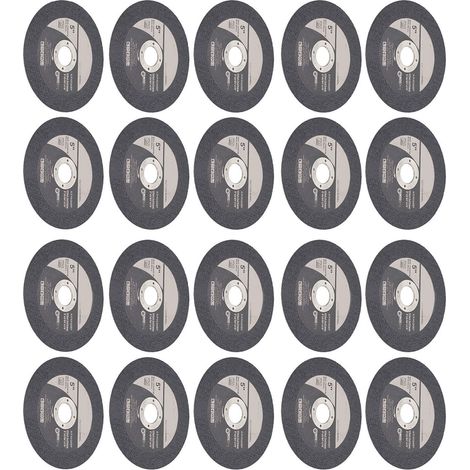 Lot de 20 disques à tronçonner ultra-fins pour meuleuse d'angle, en acier inoxydable et métal (diamètre extérieur 125 mm, diamètre intérieur 22 mm). (1/5)