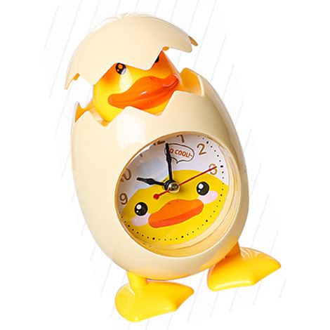 Hühnerwecker für Kinder, niedlicher Tischwecker aus Kunststoff mit Quarzmotor, gelb, ideal für Schüler (1/5)