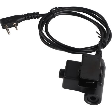 Adaptateur PTT U94 pour Casque Tactique Z, Câble 2 Broches pour Talkie-Walkie, Accessoires Extérieur (1/5)