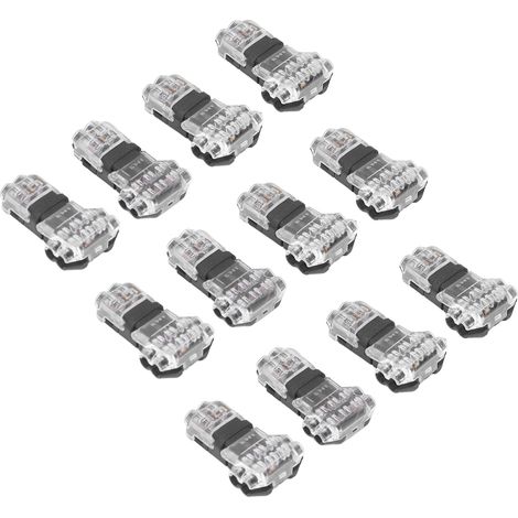 12 lötfreie 3-Wege-T-Verbinder, Schnellverbinder für Niederspannungs-Kfz-Kabel, 12-teiliges Set (1/5)
