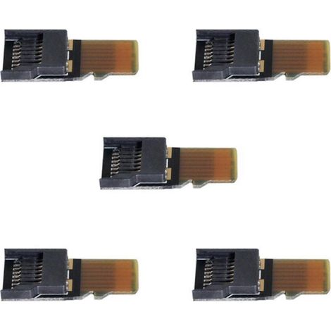 Kit de 5 cartes mémoire Micro TF SD avec adaptateur d'extension male/femelle et circuit imprimé de test (1/5)