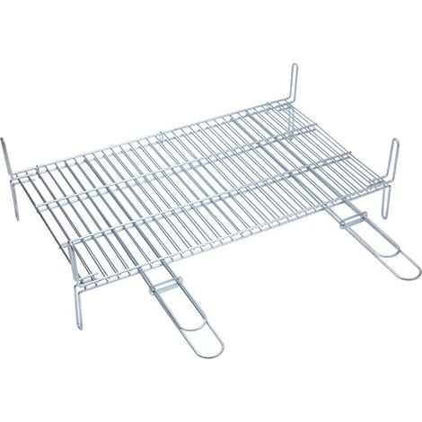 Griglia doppia da 65 x 40 cm con doppi manici