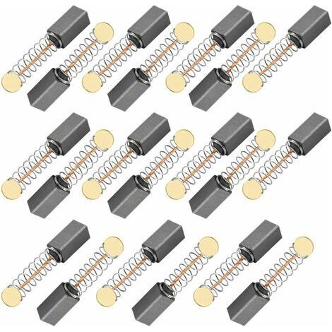 Lot de 20 balais de charbon 5x5x10mm – Métal graphite durable – Pour moteurs électriques – Compatible scies circulaires et perceuses - 20pcs (1/5)