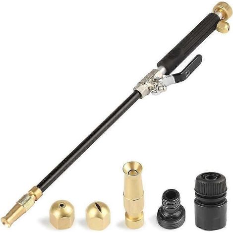 Jet Pressure Washer, High Pressure Hose Nozzle, Pressure Washer Lance, Expandable Garden Hose End, Window Cleaning Sprayer (Adjustable + Black) 25-26 (1/5)