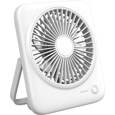 Petit ventilateur de bureau sans fil – Ventilateur rechargeable 4000mAh silencieux – 4 vitesses réglables, design compact et portable – Idéal pour chambre et voyage (1/5)