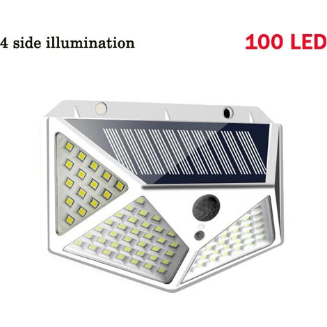 (Blanc, 1 pièce) Lampe solaire extérieure sans fil avec détecteur de mouvement, étanche, pour éclairage mural de sécurité extérieur, compatible avec jardin. (1/5)