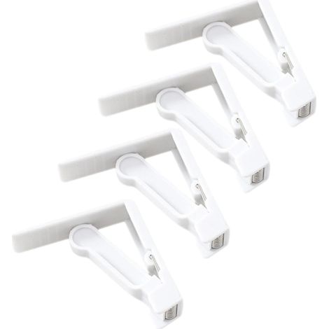 White Tablecloth Spring Clips 4 Pieces Practical Design for (1/5)