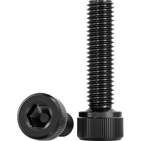 Vis Cylindriques Noir 20 Pièces M5 X 25mm Vis Cylindrique à Six Pans Norme DIN 912 / ISO 4762 Visserie En Acier Inoxydable A2 V2A Vis à Tête Cylindrique Entièrement Filetée Boulons (1/5)