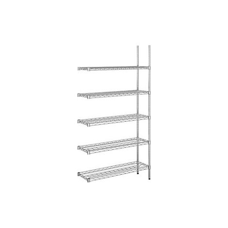 kaiserkraft  Scaffale grigliato in filo d'acciaio  cromato  (1/3)