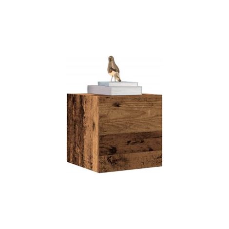 Meuble TV mural 2 pcs vieux bois 30,5x30x30