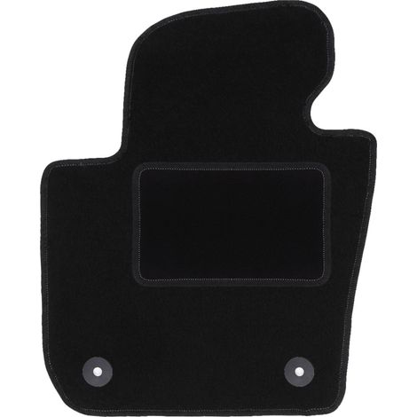 Tapis de sol conducteur en velours noir pour Skoda Superb II berline et break (2008-2015).