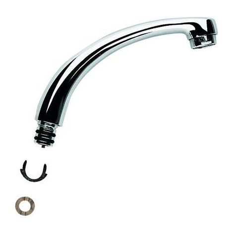 Bec en fonte Grohe 120 mm mousseur avec bague d'arrêt chr
