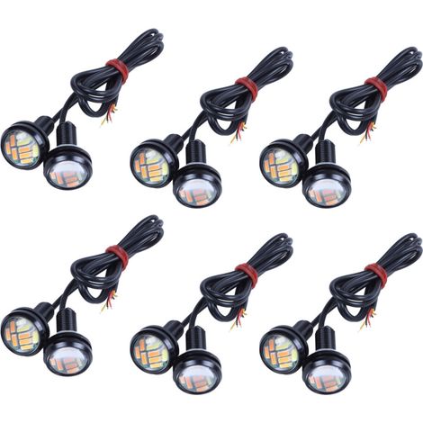 12 Farben, 12 V, 23 mm, Dual Switchback 4014, 12 LED-Tagfahrlicht