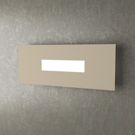 Applique moderno top light wally 1138 40 2g11 led metallo plexiglass lampada parete, finitura metallo sabbia (1/5)