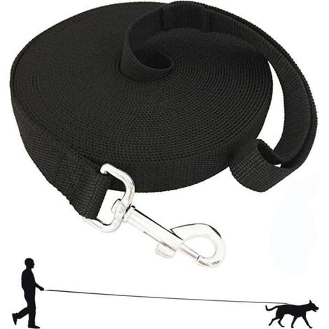 MTEVOTX Laisse pour Chien 15m , Longe de Dressage pour Chien - Convient aux Petits, Moyens et Grands Chiens,avec Crochet à Poignée