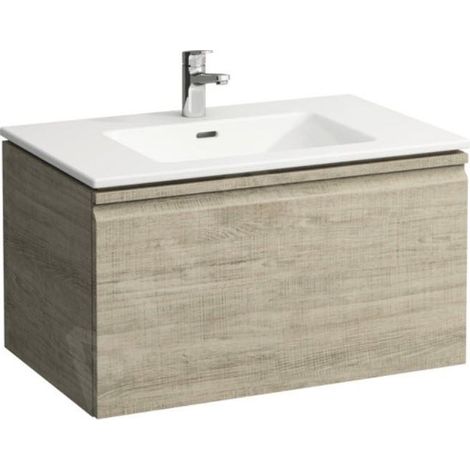 Laufen Pro S - Meuble avec lavabo, 800x500 mm, 1 tiroirs, chêne clair H8609634791041 (1/3)