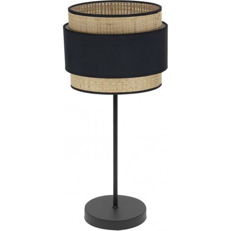 Sobremesa Alto Kandy 1xe27 Natural/negro 67x30x30 Cm