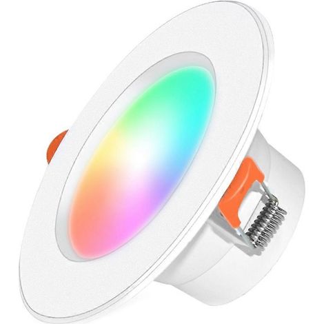 Spot LED encastré intelligent Tuya Bluetooth, 10 W, intensité variable, RGB, contrôle de groupe par télécommande RF 2,4 GHz (1/5)