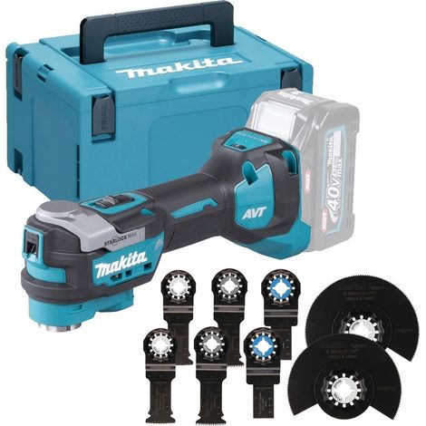 Makita TM001GZ02 40v XGT Brushless Starlock Multi Tool + 8pc Plunge Blade Set (1/4)
