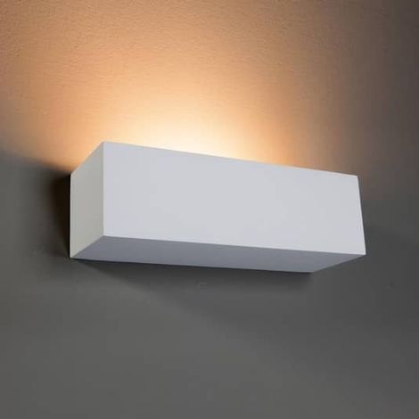 [NEUWERTIG] B-Ware Lindby Rechteckige Wandleuchte Lenny Wandleuchte Lampe Licht Dekolampe Gips E14 (1/2)