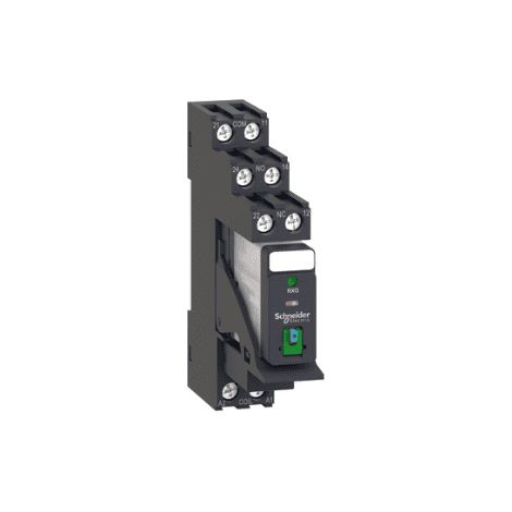 Zelio Relay RXG - relais embroc monté sur embase - test + DEL - 2OF 5A - 24VDC