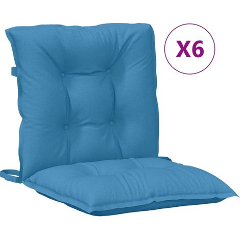 Maison Exclusive - Niedriglehner-Auflagen 6 Stk. Melange Blau 100 (1/5)