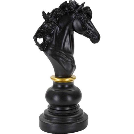 BLACK AND GOLD HORSE CM 14X11X27 (1/4)
