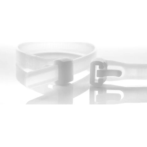 1000 Kabelbinder wiederlösbar 120 x 7,6mm natur
