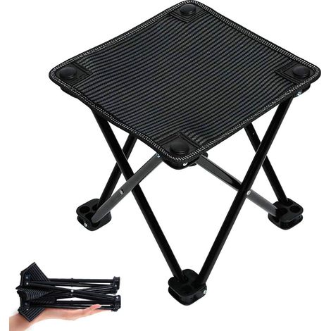 Tabouret de camping pliant portable, petit modèle pour adultes, chaise pliable idéale pour randonnée, pêche et plage (1/5)