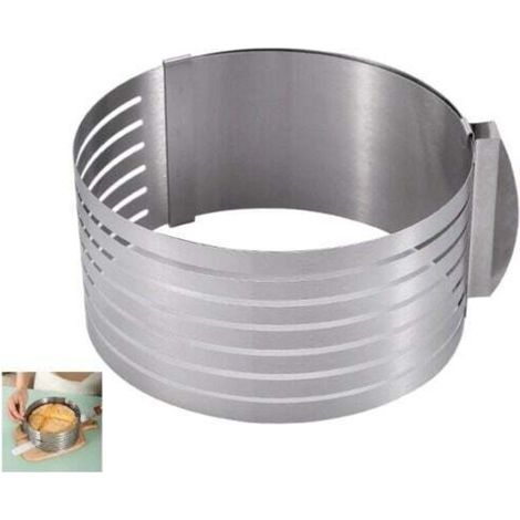 MUMU Adjustable Stainless Steel Layer Mousse Cake Slicer Kit, 9-12 Inch (1/4)