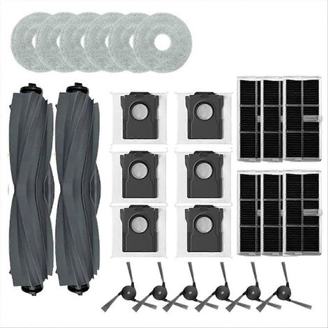 Seitenbürste, Hauptwalze, HEPA-Filter und Wischmopp für den L40 Ultra Roboter – komplettes Wartungsset, einfacher Austausch, effiziente Reinigung. (1/5)