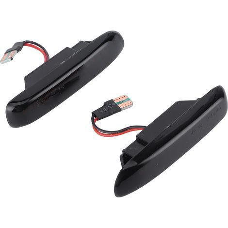 2x Dynamische LED-Seitenmarkierungsleuchten, Ersatzblinker für BMW 3er E46, vordere Kotflügelleuchten, weiß/gelbes Signallicht, direkter Ersatz. (1/5)
