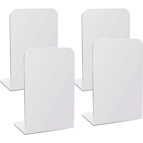 Serre-livres en métal blanc. Serre-livres pour étagères avec coussinets en mousse. Livre robuste (1/5)